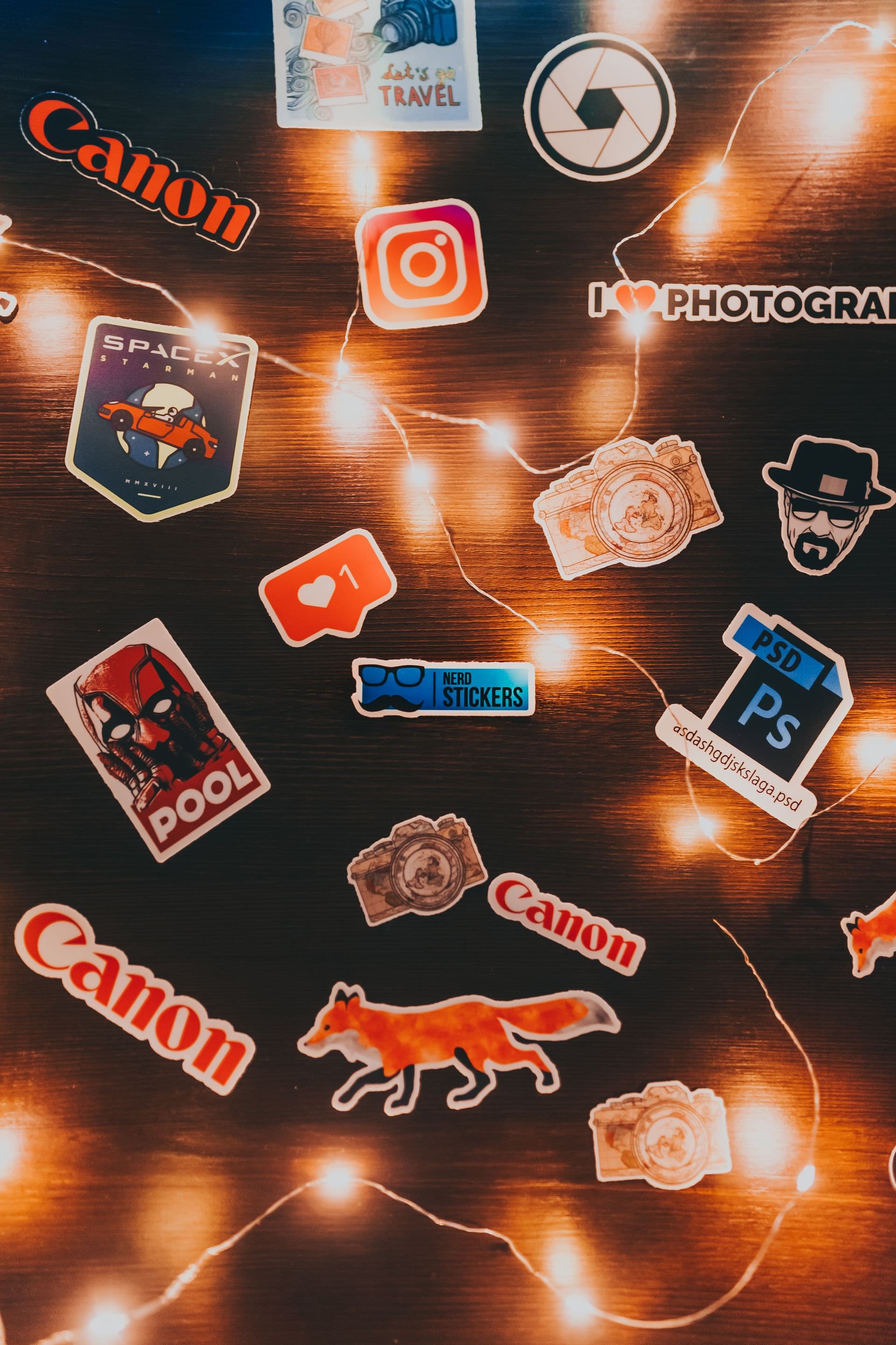 Waterproof vinyl stickers that stick and last.